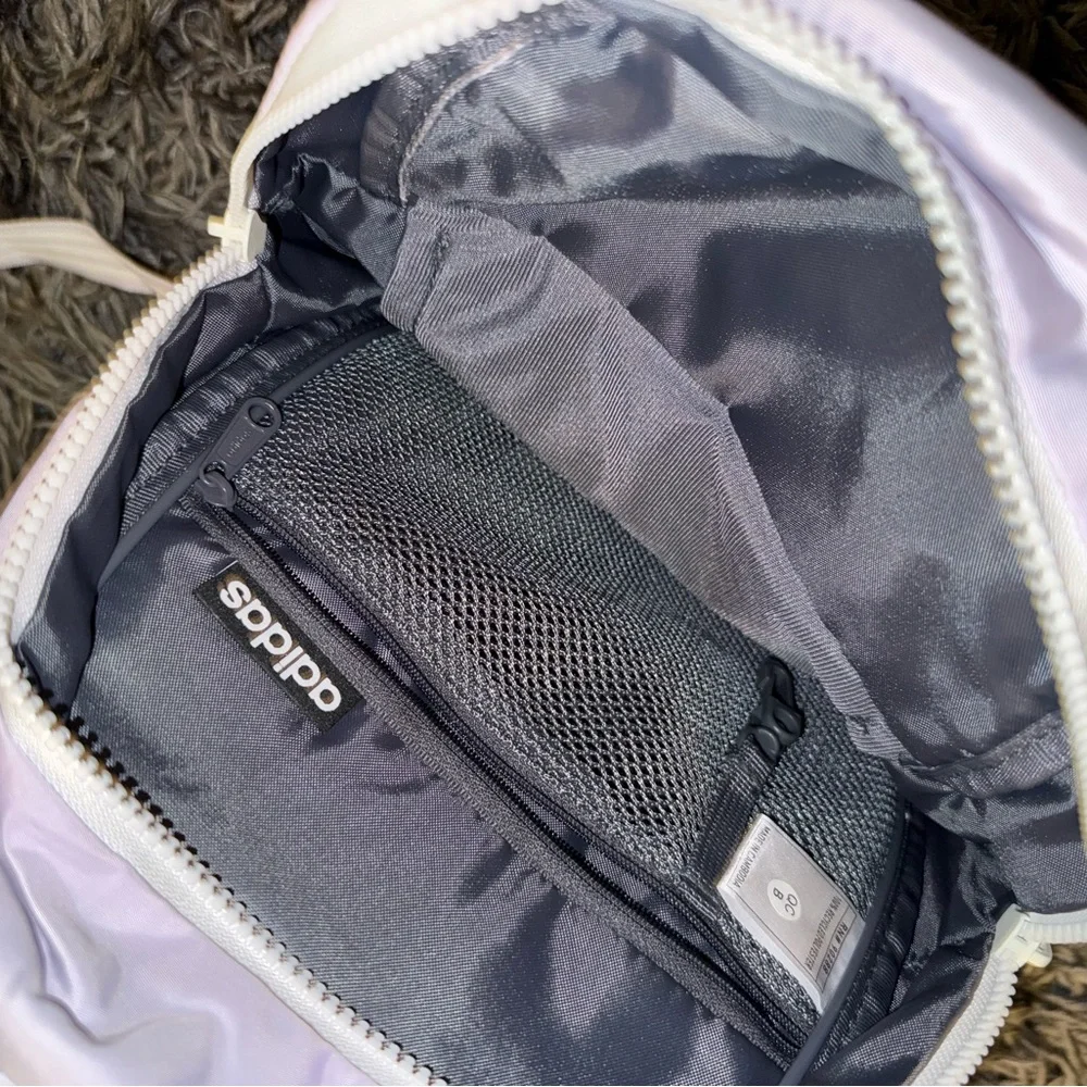 Women's Adidas Lilac Mini Backpack with White Logo - Picture 3 of 4
